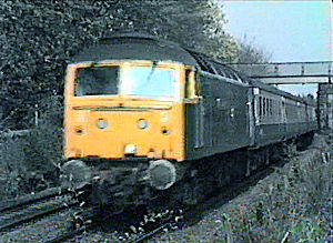 Express passenger train seen at Shiell Street, Broughty Ferry