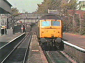 Driver's view Broughty Ferry level crossing and station