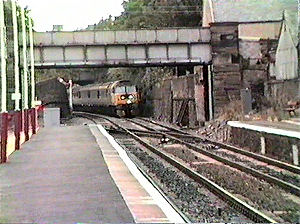 Class 47 47550 Broughty Ferry station 1980s