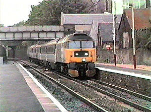 Class 47 47550 Broughty Ferry station 1980s