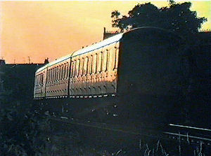 Up Class 119 DMU approaching Broughty Ferry