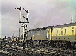 Glasgow train departing Dundee mid 1980s