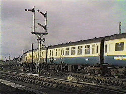 Glasgow train departing Dundee mid 1980s