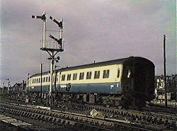 Glasgow train departing Dundee mid 1980s