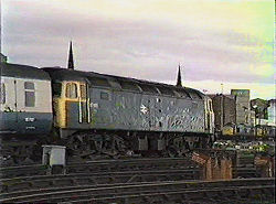 Edinburgh train arriving Dundee mid 1980s