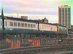 Edinburgh train arriving Dundee mid 1980s