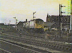Edinburgh train arriving Dundee mid 1980s