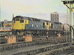 Class 26 - 26046 - heading cement train, Dundee mid 1980s