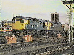 Class 26 - 26046 - heading cement train, Dundee mid 1980s