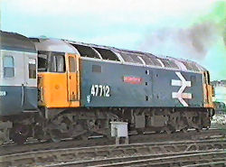 Class 47-7 Lady Diana Spencer departing Dundee