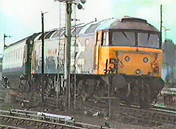 Class 47-7 Lady Diana Spencer departing Dundee