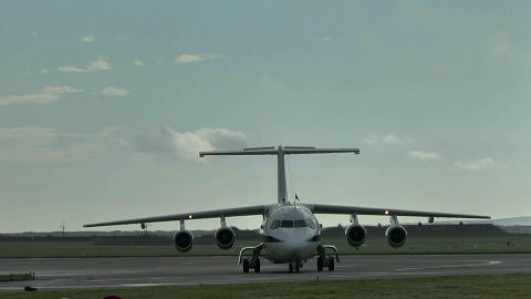 RAF BAE 146 VIP transport at RAF Leuchars