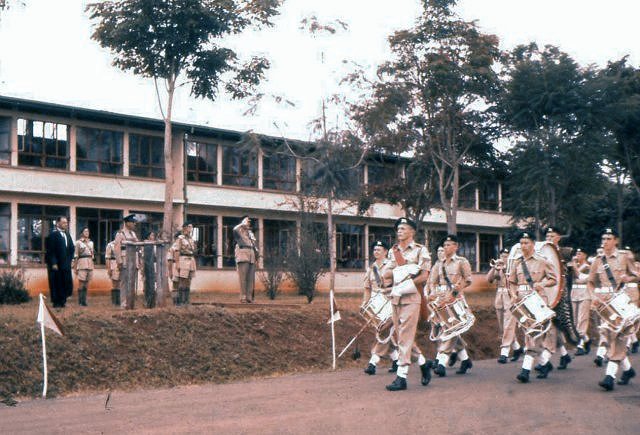 GOC East Africa Command taking salute at Duke of York School