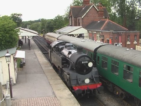 BR Class 4MT at Sheffield Park, Bluebell Railway