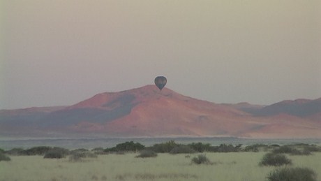 Hot Air balloon seen from Geluk, Namibia