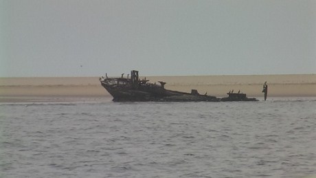 Wreck in Walvis bay Lagoon