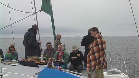 Braai aboard cat - Walvis Bay Lagoon