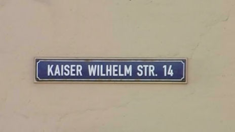 Kaiser Wilhelm Strasse sign, Swakopmund