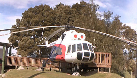 Mil 8 Helicopter, Huka Falls, New Zealand