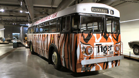 Tiger Tea trolley bus - Otago Settlers' Museum, Dunedin