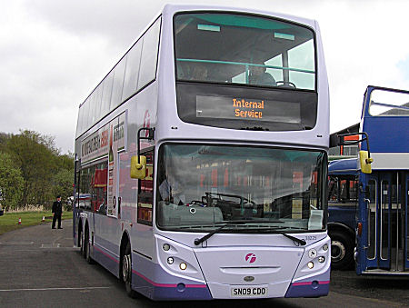 three axle air conditioned Dennis Trident, Enviro 500