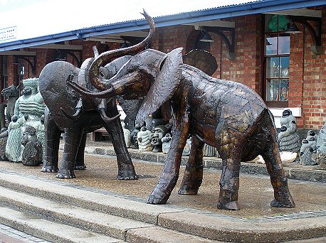 Elephants at African Trading Centre Cape Town