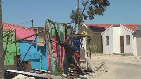 Demolition and reconstruction in Khayelitsha
