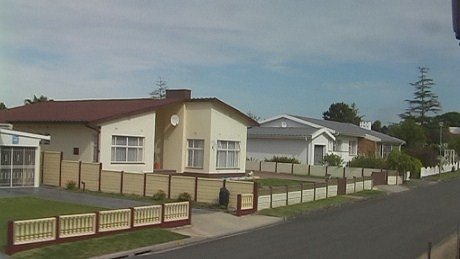 Houses by the railway at George