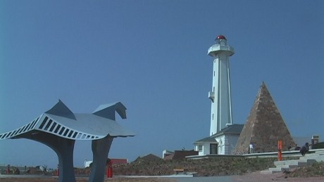 Pyramid and lighthouse, Donkin Reserve, Port Elizabeth