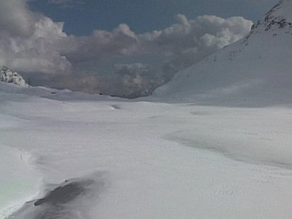 Rtische Bahn Bernina Express in th Alps