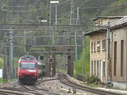 Departing Brig for old Lötschberg Tunnel