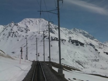 View from rear of train