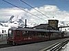 Gornergratbahn arriving Gornergrat