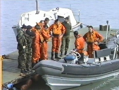 RIB training, Portsmouth Dockyard - 1980s