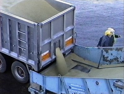 loading grain at Dundee in the 1980s