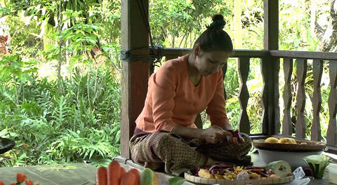 Fruit carving - Sampan Cultural Centre