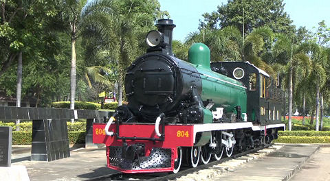 Wartime locomotives at Tamarkan/River Kwai