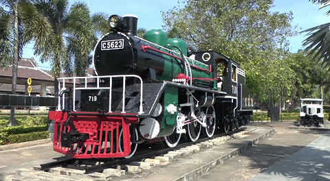 Wartime locomotives at Tamarkan/River Kwai