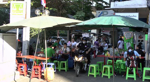 sidewalk cafe Bangkok