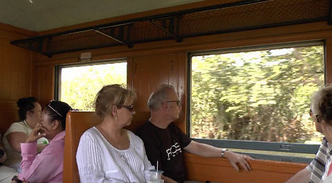 Third Class train from Bangkok to Wang Pho