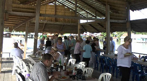 Barge cruise on the Khwae Yai, Thailand