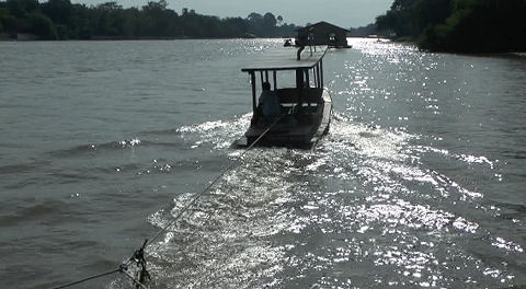 Barge cruise on the Khwae Yai, Thailand