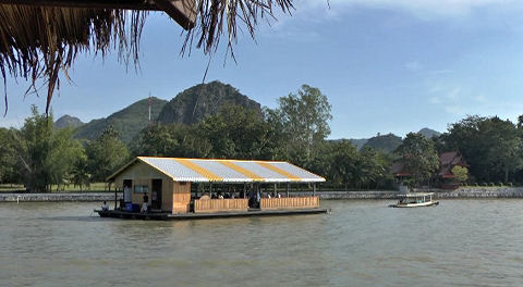 Barge cruise on the Khwae Yai, Thailand