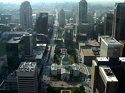 St Louis Old Court House from Gateway Arch