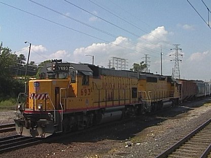 Union Pacific manifest train at Grand, St Louis, MO