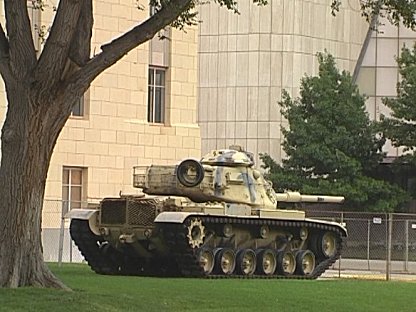 Amarillo tank on the lawn