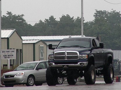 Giant pickup truck, Erick OK