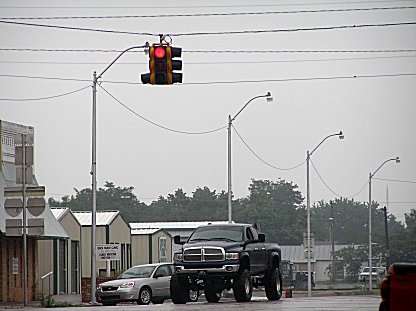 Giant pickup truck, Erick OK