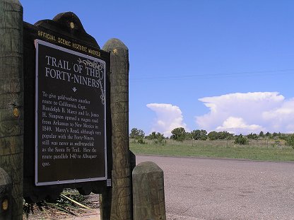 Trail of the Forty-niners, Texas