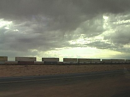 BNSF freight Train, Interstate 40 near Holbrook AZ